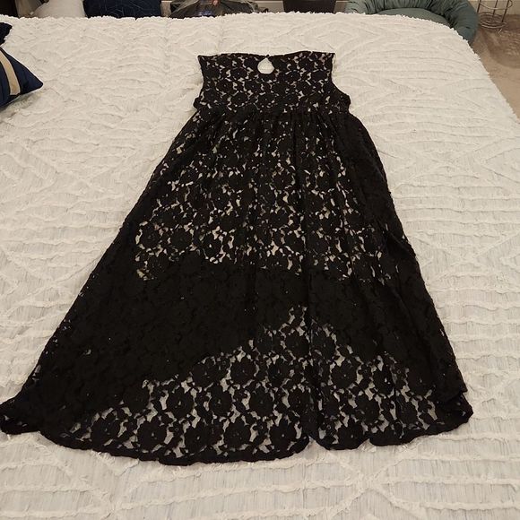 Sexy black lace Torrid high low dress, size 1X - Picture 8 of 8